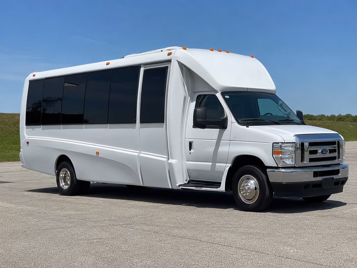 Interior of a party bus rental serving Lewisville