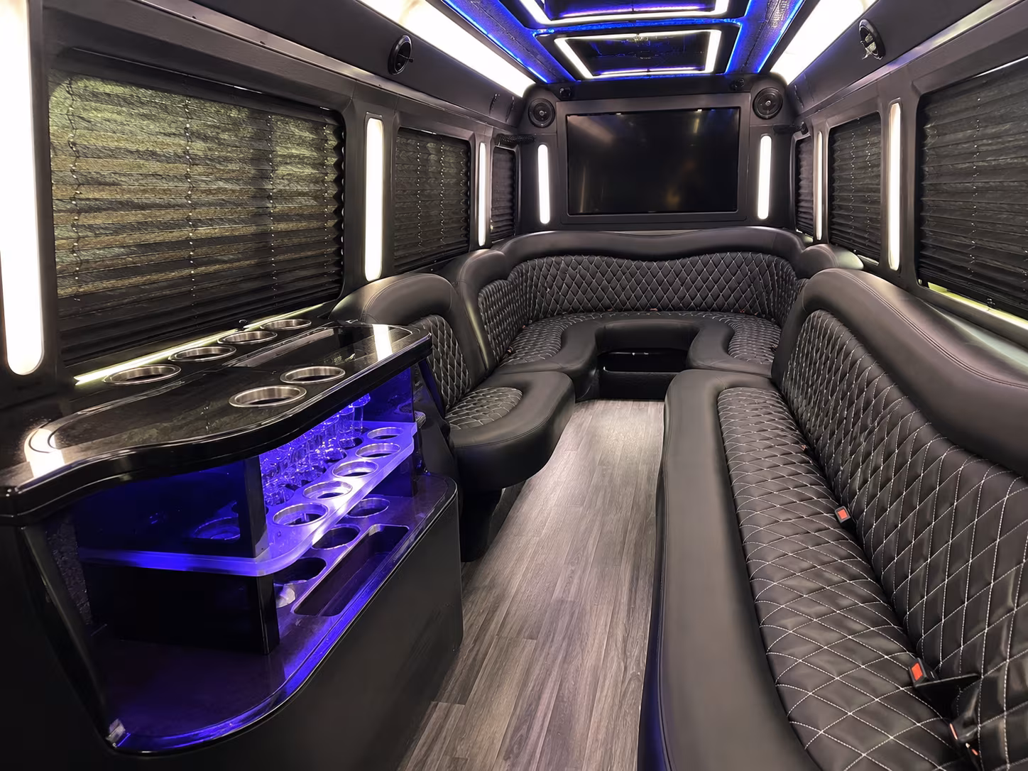 Lewisville Bachelor & Bachelorette Transportation party bus exterior