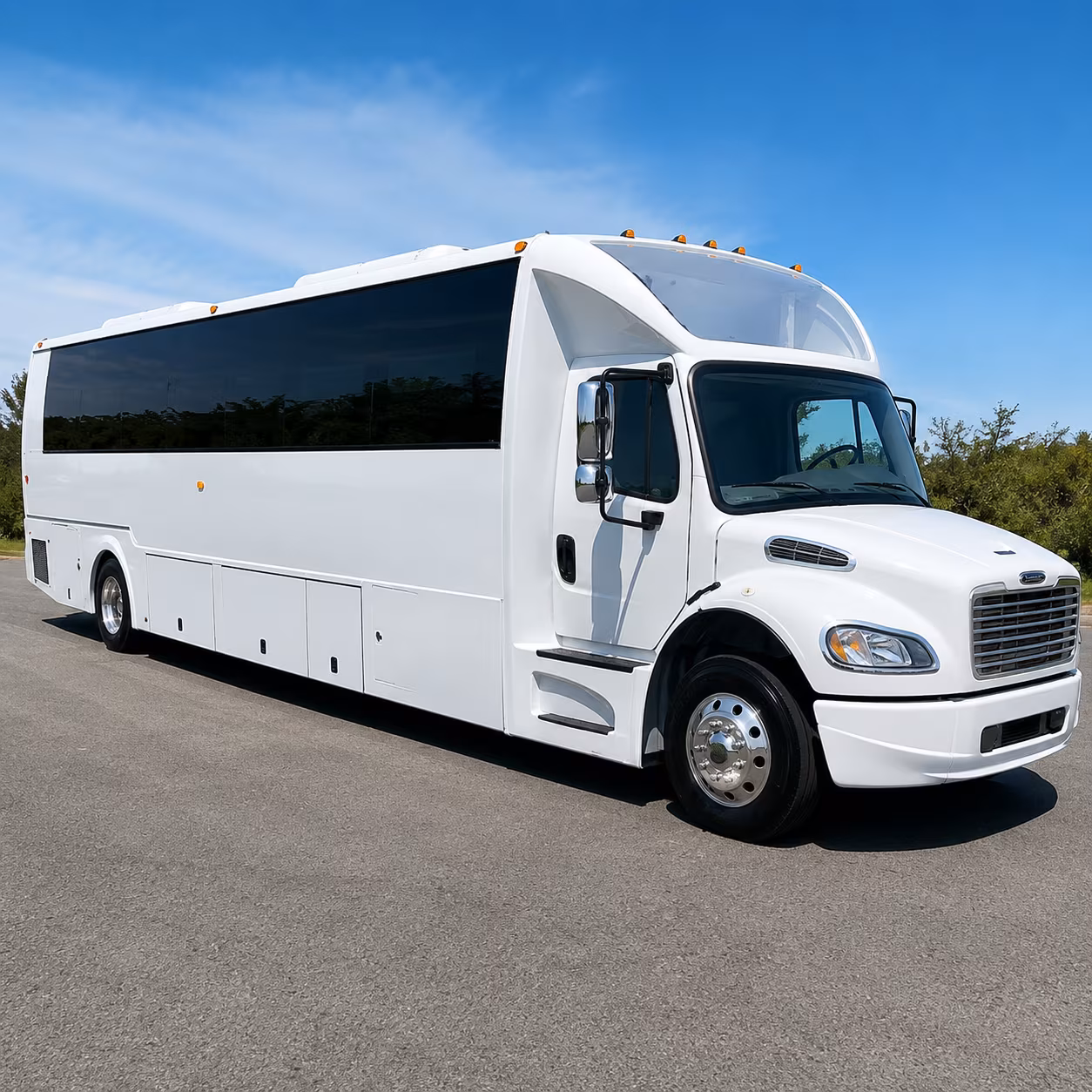 Lewisville Birthday, Sweet 16, & Quinceañera Transportation party bus exterior