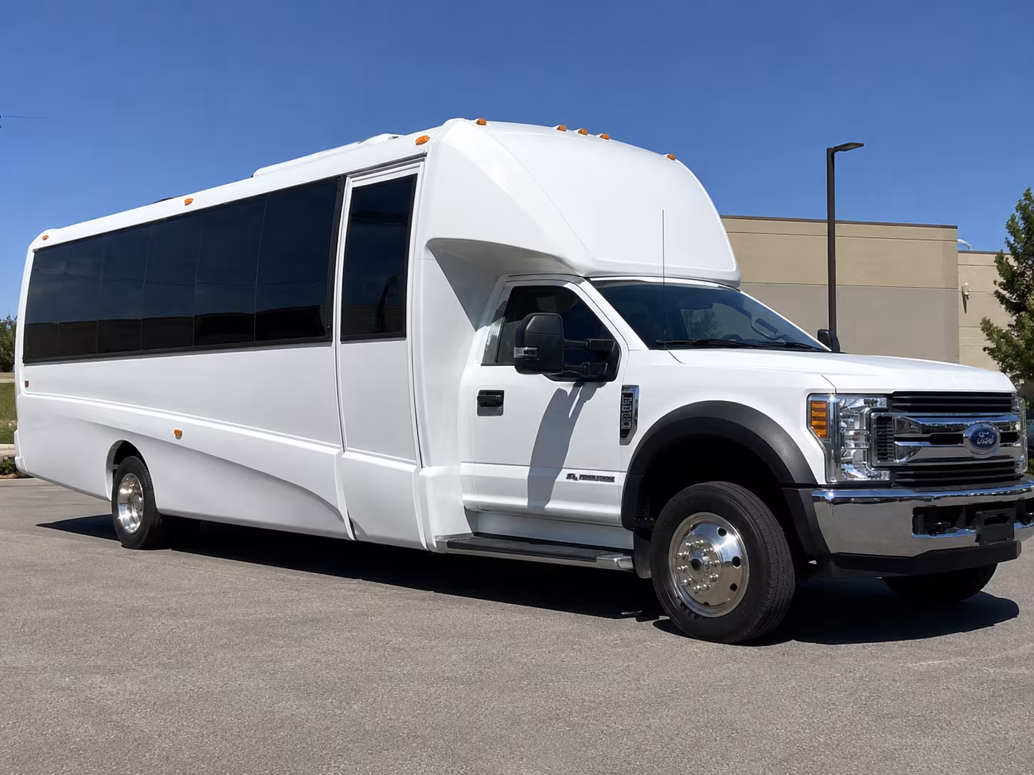 Lewisville Corporate Transportation party bus exterior
