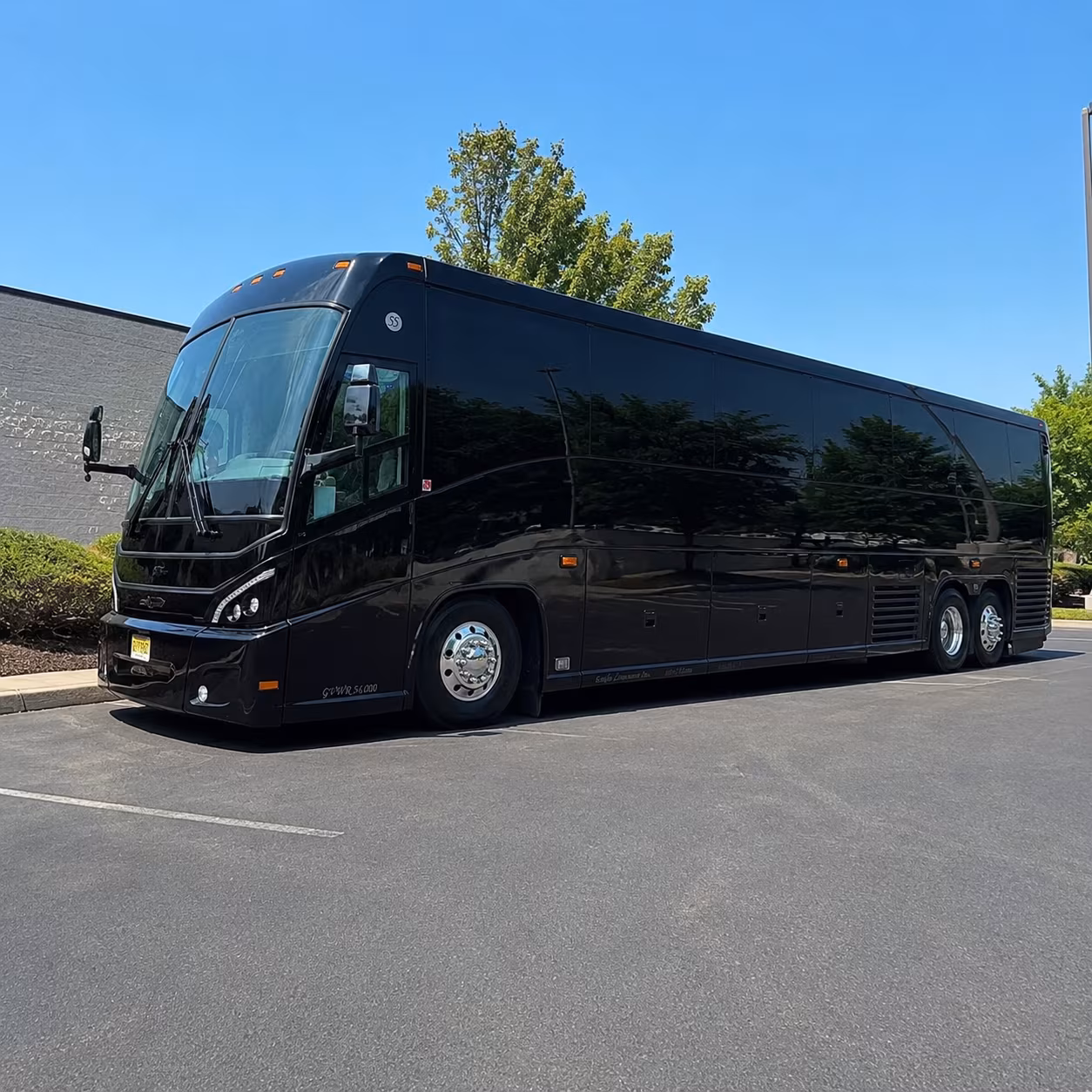 Lewisville Corporate Transportation party bus exterior
