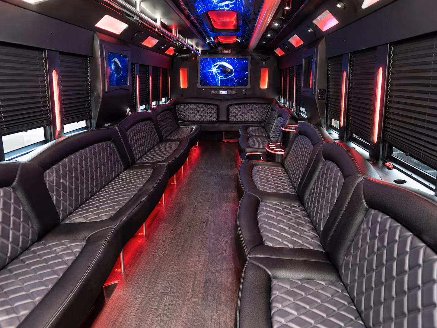 Lewisville Prom & Homecoming Transportation party bus exterior
