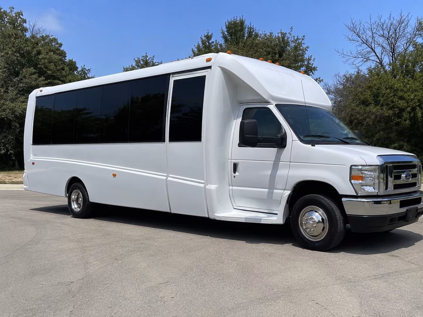 Lewisville Sporting Event Transportation party bus exterior