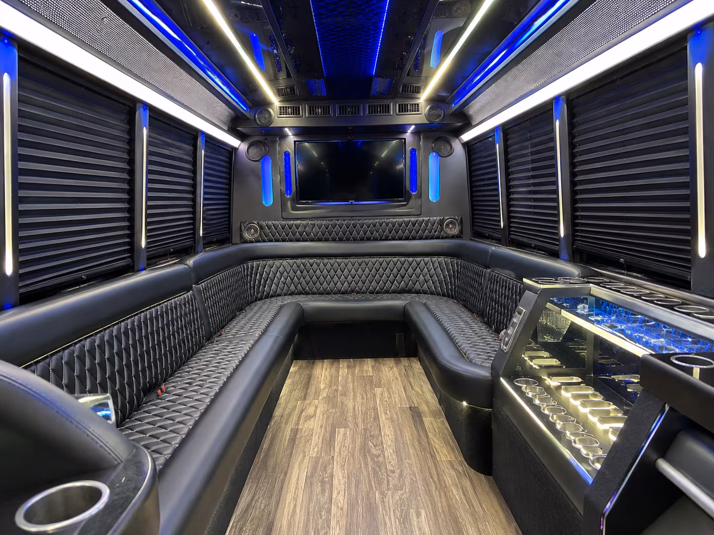 Lewisville Sporting Event Transportation party bus exterior