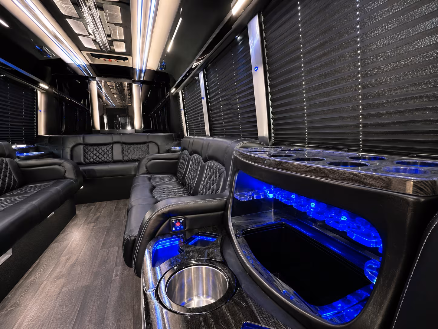 Lewisville Sporting Event Transportation party bus exterior