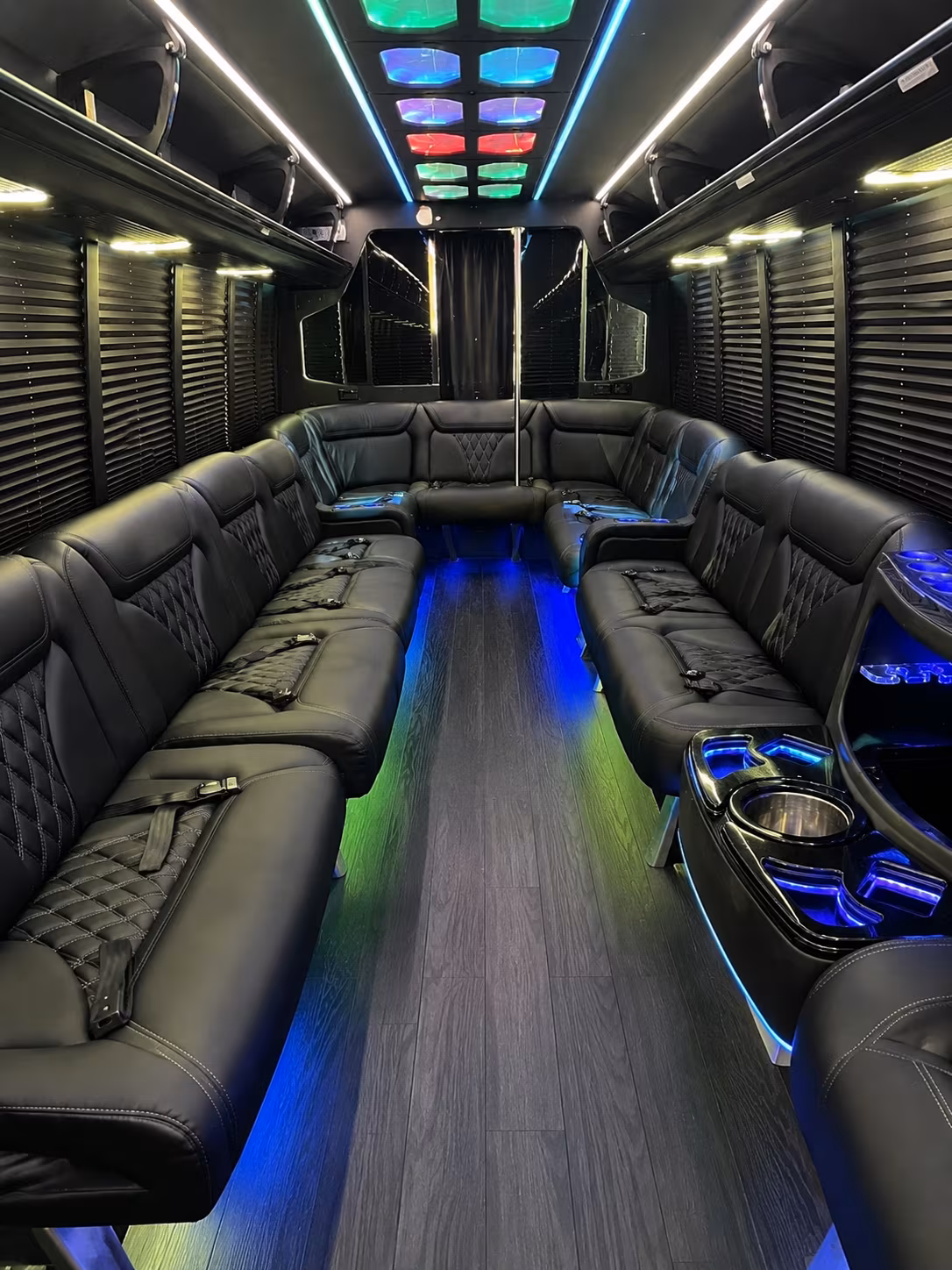 Lewisville Wedding Transportation party bus exterior
