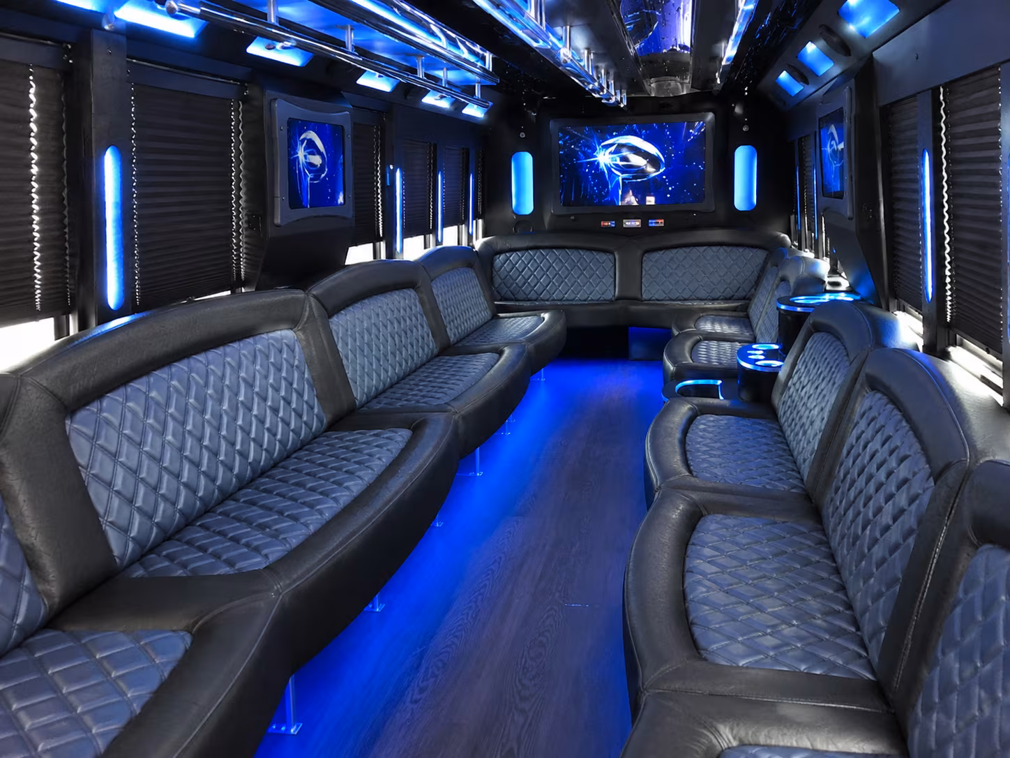 Lewisville Winery Tour & Pub Crawl Transportation party bus interior