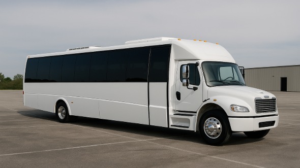 Exterior of Charter Bus Company Richardson's 20 Passenger Party Bus in Richardson