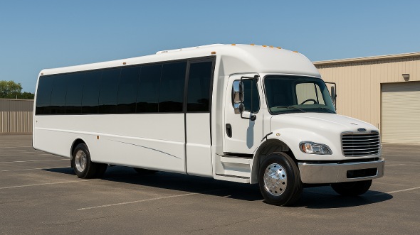 Exterior of Charter Bus Company Richardson's 25 Passenger Party Bus in Richardson
