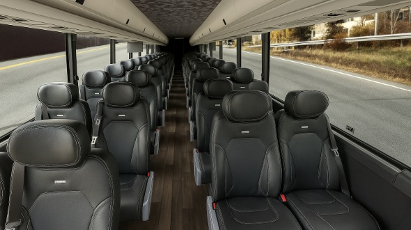 Interior of Charter Bus Company Lewisville's 28 Passenger Minibus in Lewisville