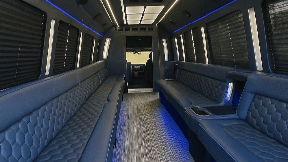 Interior of Charter Bus Company Mesquite's 30 Passenger Party Bus in Mesquite