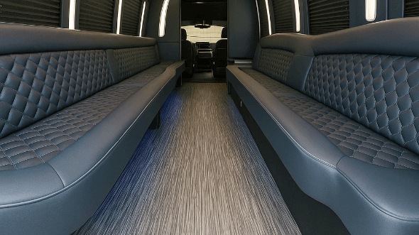 40 passenger party bus interior