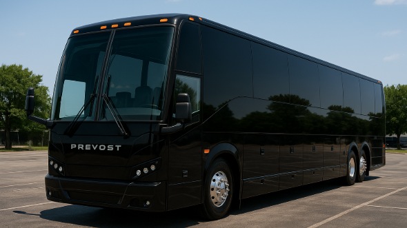 Exterior of Charter Bus Company Plano's 40 Passenger Party Bus in Plano