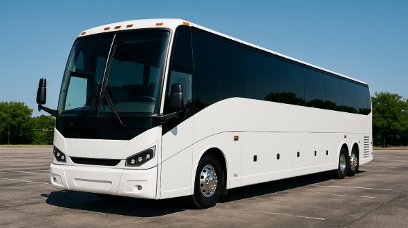 Exterior of Charter Bus Company Lewisville's 46 Passenger Charter Bus in Lewisville