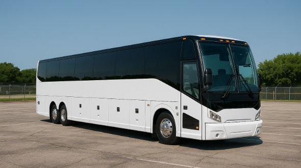 Exterior of Charter Bus Company Lewisville's 48 Passenger Charter Bus in Lewisville