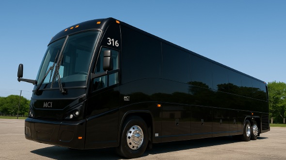 Exterior of Charter Bus Company Mesquite's 50 Passenger Party Bus in Mesquite