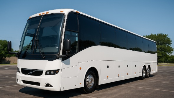 Exterior of Charter Bus Company Lewisville's 51 Passenger Charter Bus in Lewisville