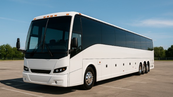 Exterior of Charter Bus Company Lewisville's 55 Passenger Charter Bus in Lewisville